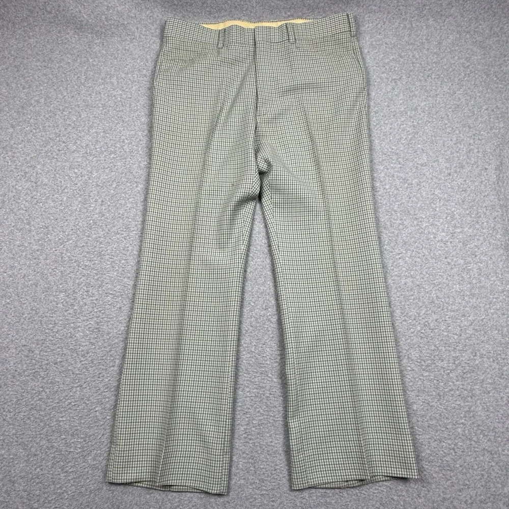 Vintage Polyester Pants 36x31 Slacks Trousers Rockability Hipster‎ Retro 70s 80s
